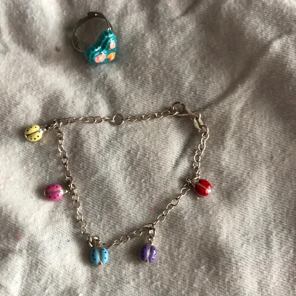 Charm Bracelet and Heart Ring